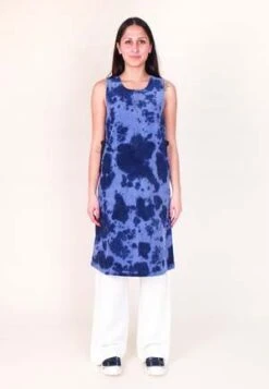 GramicciWaffle Cord Mid-Length Dress - Navy Bleach Dye -Gramicci Style Deals Store Gramicci Waffle Cord Mid Length Dress Navy Bleach Dye 20230919134416 1