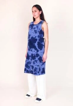 GramicciWaffle Cord Mid-Length Dress - Navy Bleach Dye -Gramicci Style Deals Store Gramicci Waffle Cord Mid Length Dress Navy Bleach Dye 20230919134417