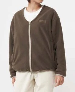 GramicciReversible Fleece Cardigan - Taupe -Gramicci Style Deals Store Reversible Fleece Cardigan 20230914184112