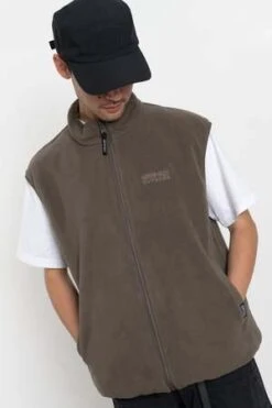 GramicciReversible Fleece Vest - Taupe